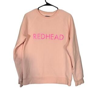 Brunette The Label Women’s Pink “Redhead” Graphic Sweatshirt Size S/M